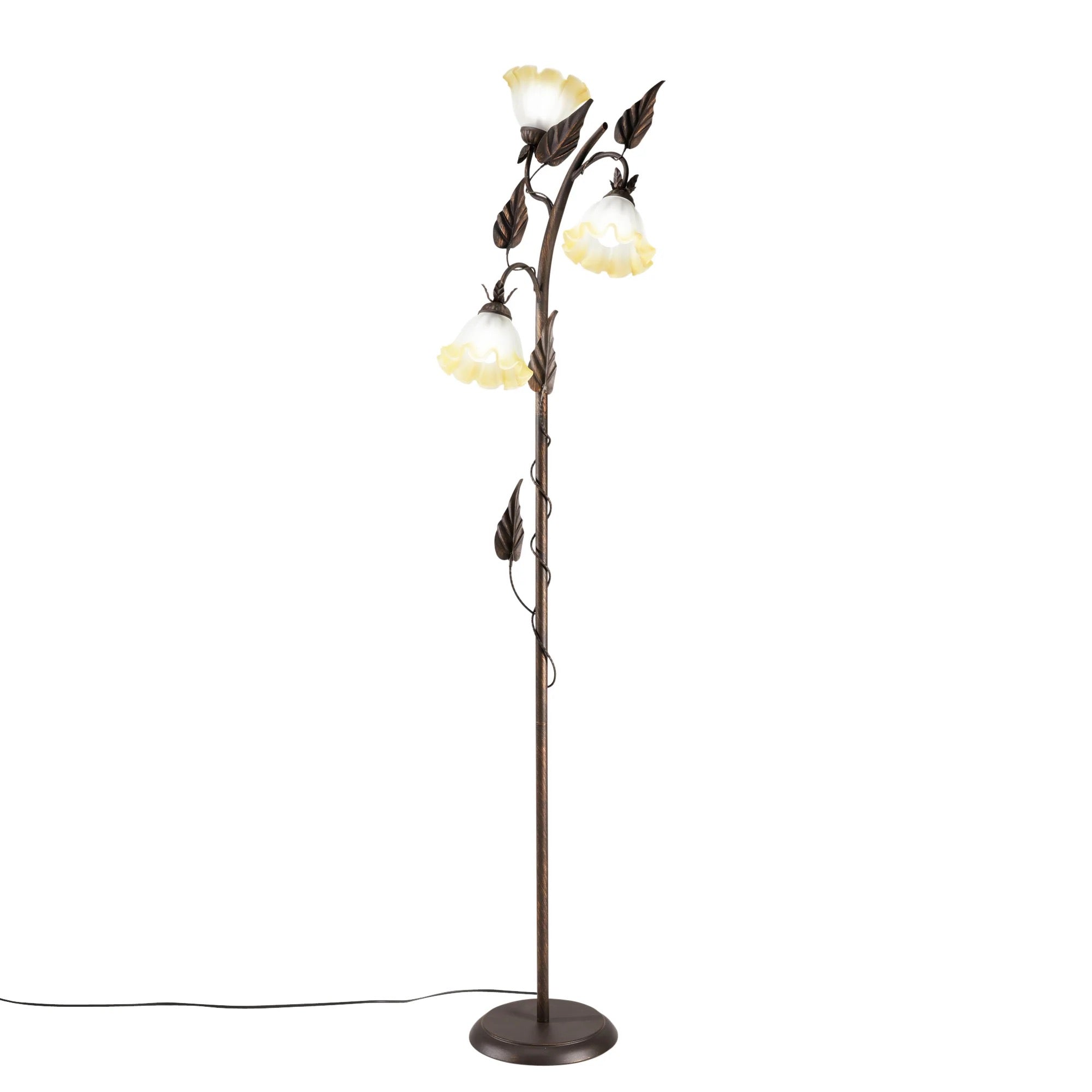 TRISTANO BROWN FLOOR LAMP 3XE14 48X172CM